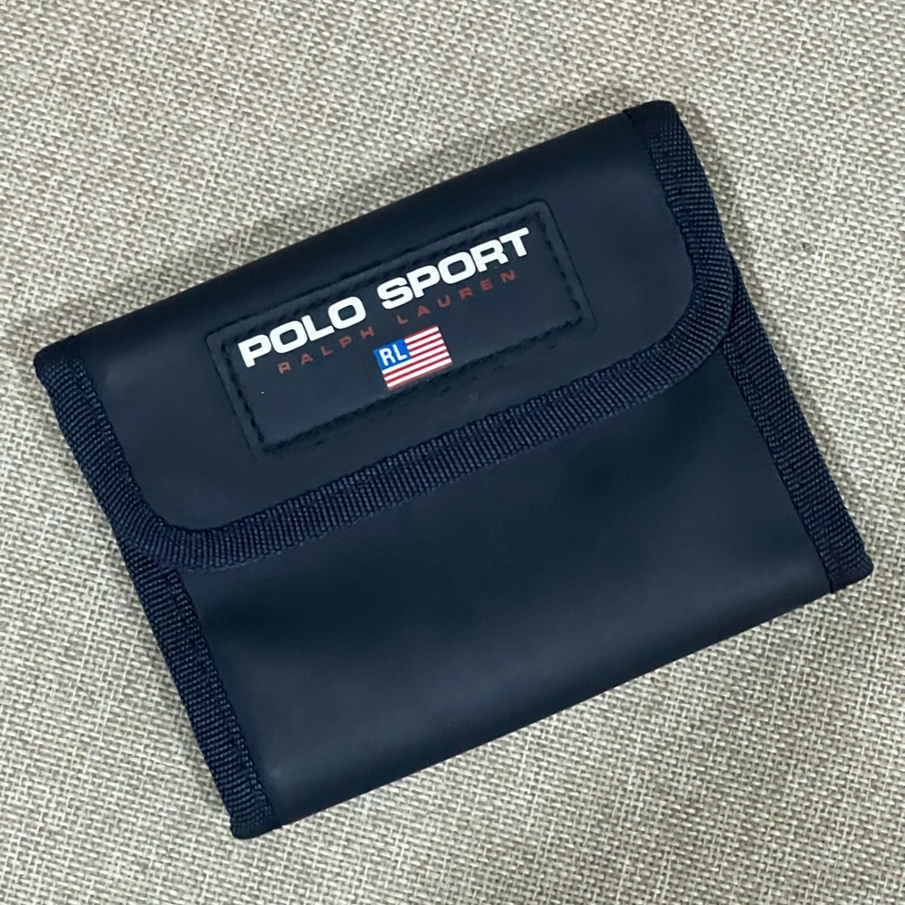 Polo sport Vtg men’s wallet multi pocket navy blue